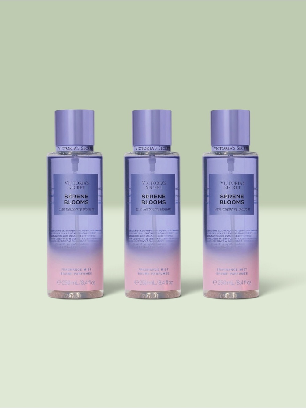 Victoria's Secret SERENE BLOOMS Fragrance Mist ~ 8.4 fl.oz. ( Lot of 3 )